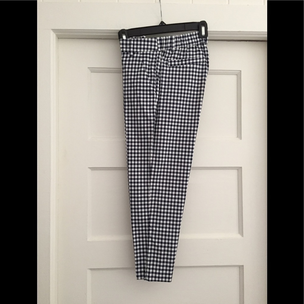 Gingham Check Cropped Pant
